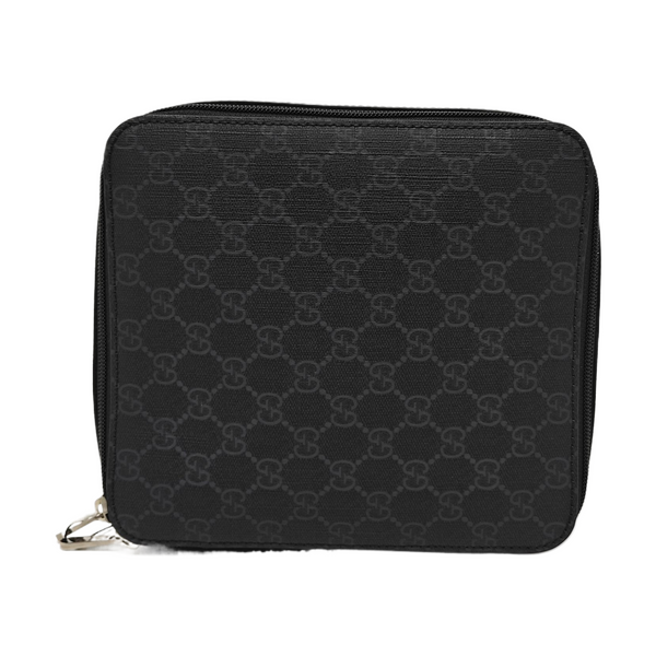 Monogram Leather Clutch Black
