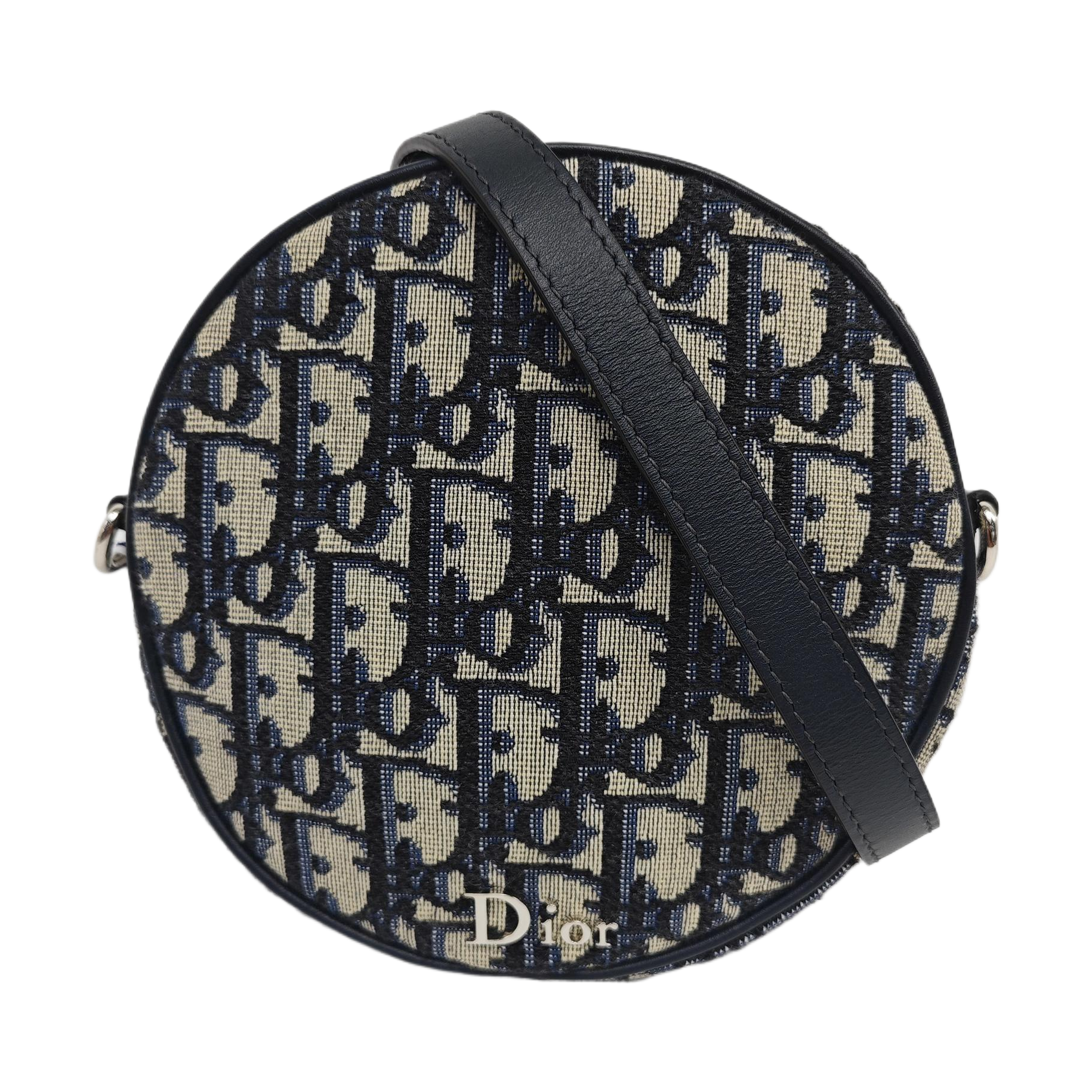 Oblique Canvas Shoulder Bag Small Blue