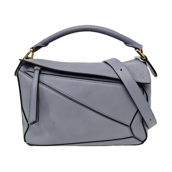 Puzzle Small Quilted Calfskin Blue
