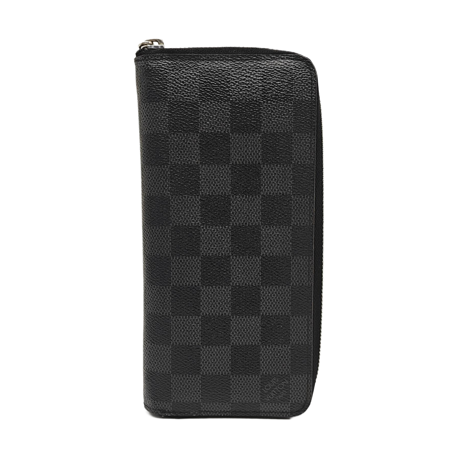 ZIPPY Damier Graphite Coated Canvas Gray Wallet