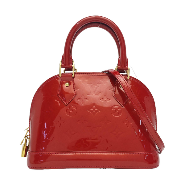ALMA BB Monogram Patent Leather Red