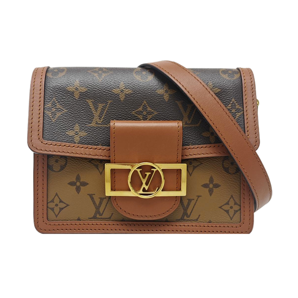 DAUPHINE Mini Monogram Coated Canvas Brown