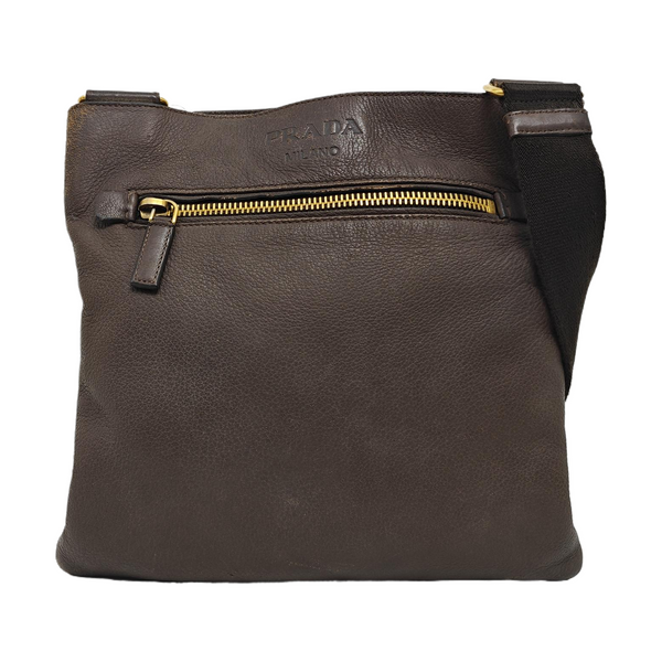 Calfskin Crossbody Bag Brown