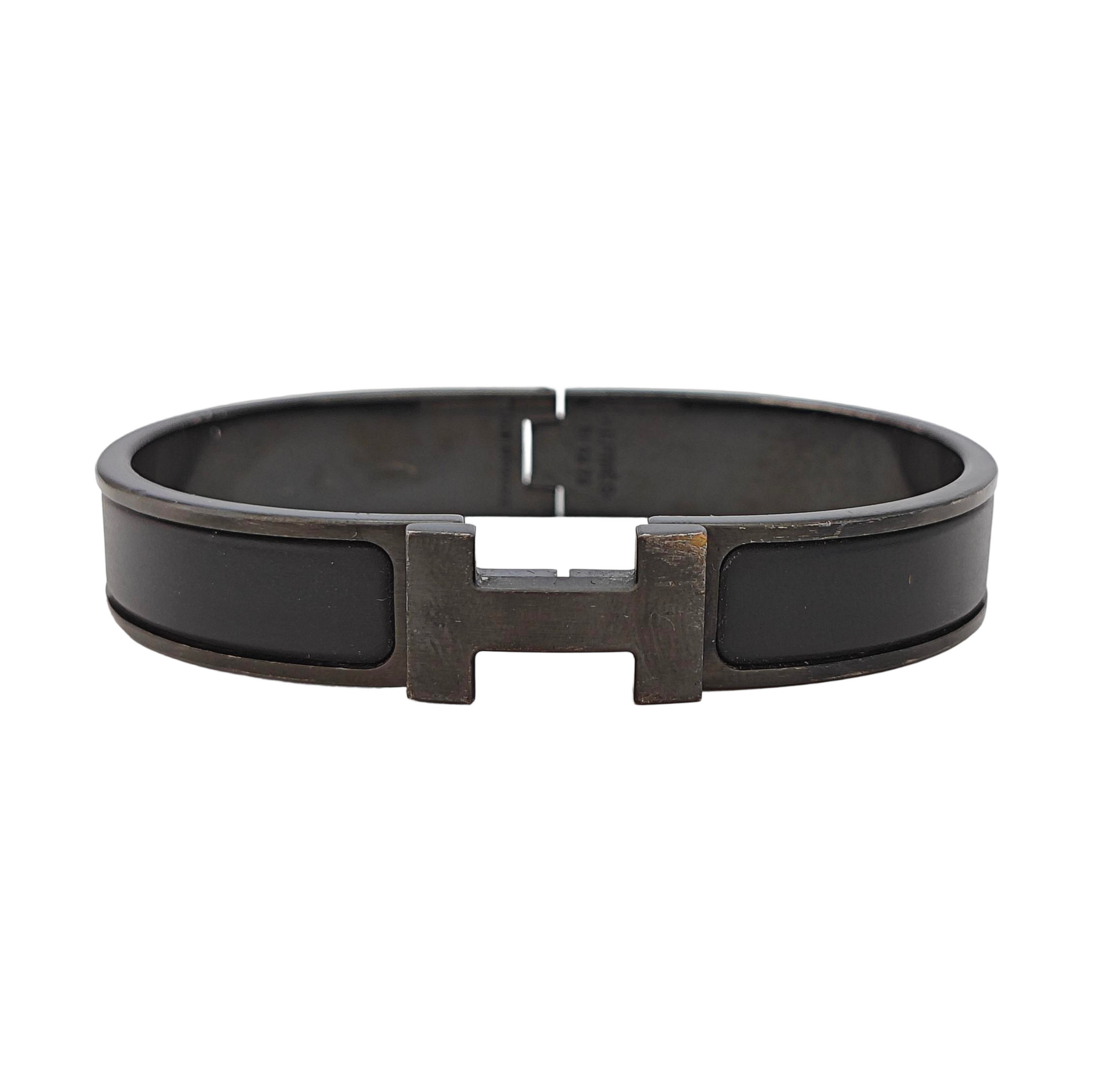 Clic Hh Metal Black Bangle