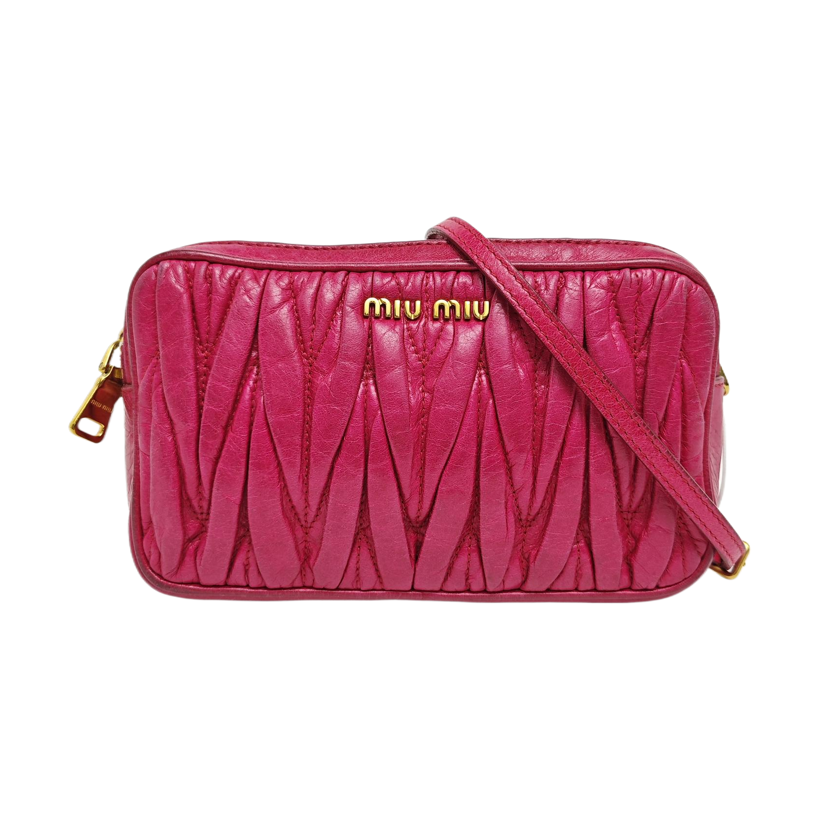 Quilted Lambskin Shoulder Bag Red