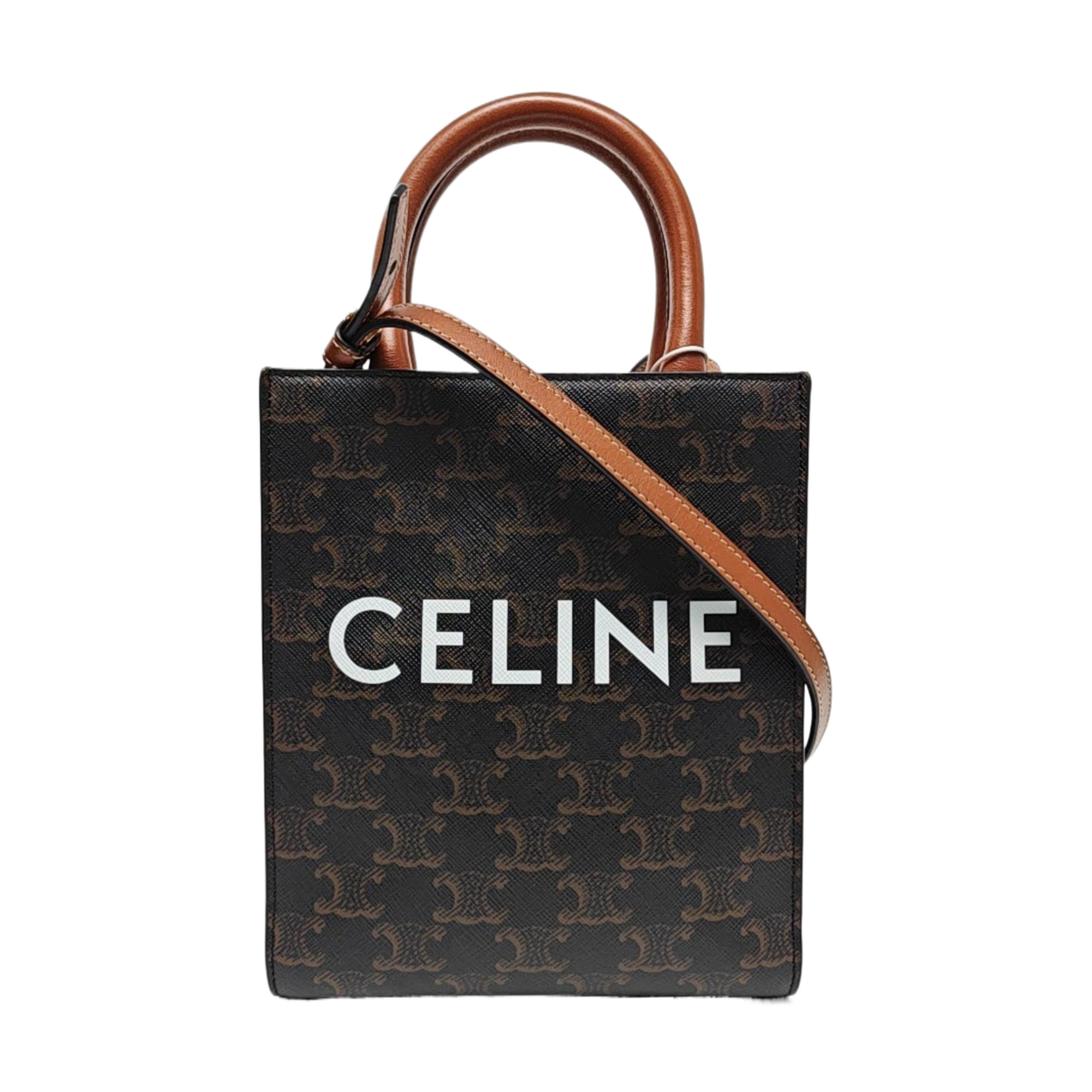 CABAS CELINE Mini Coated Canvas Brown