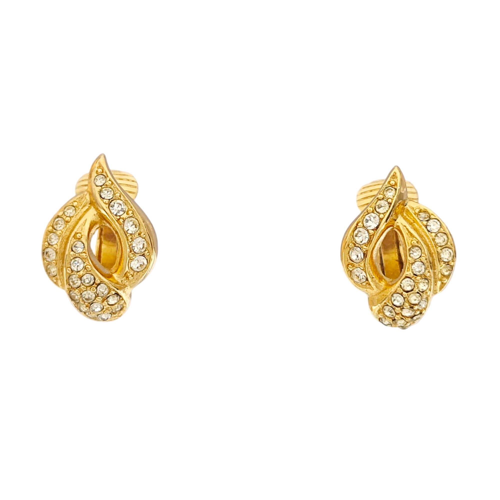 Metal Gold Clip On Earrings