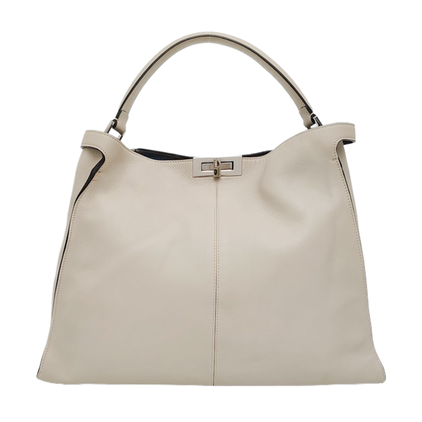 Authenticated pre-owned  Peekaboo Essential Calfskin White - Tote Bag at Looply