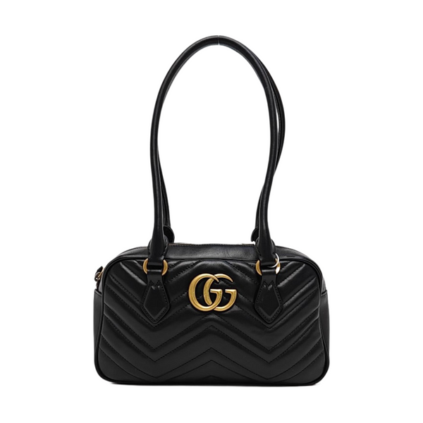 GG Marmont Small Quilted Calfskin Black