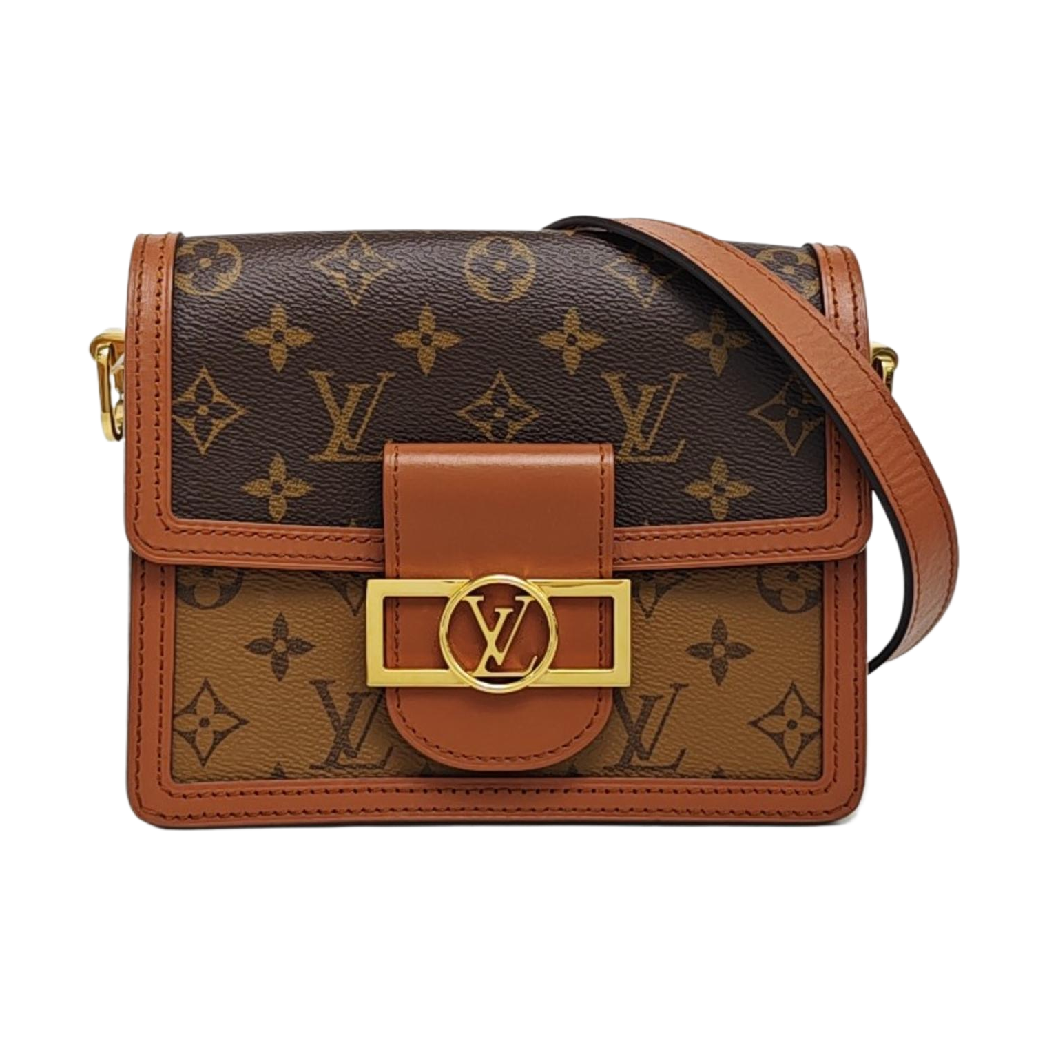 DAUPHINE Mini Monogram Coated Canvas Brown