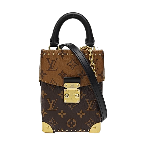 CAMERA BOX Monogram Coated Canvas Brown