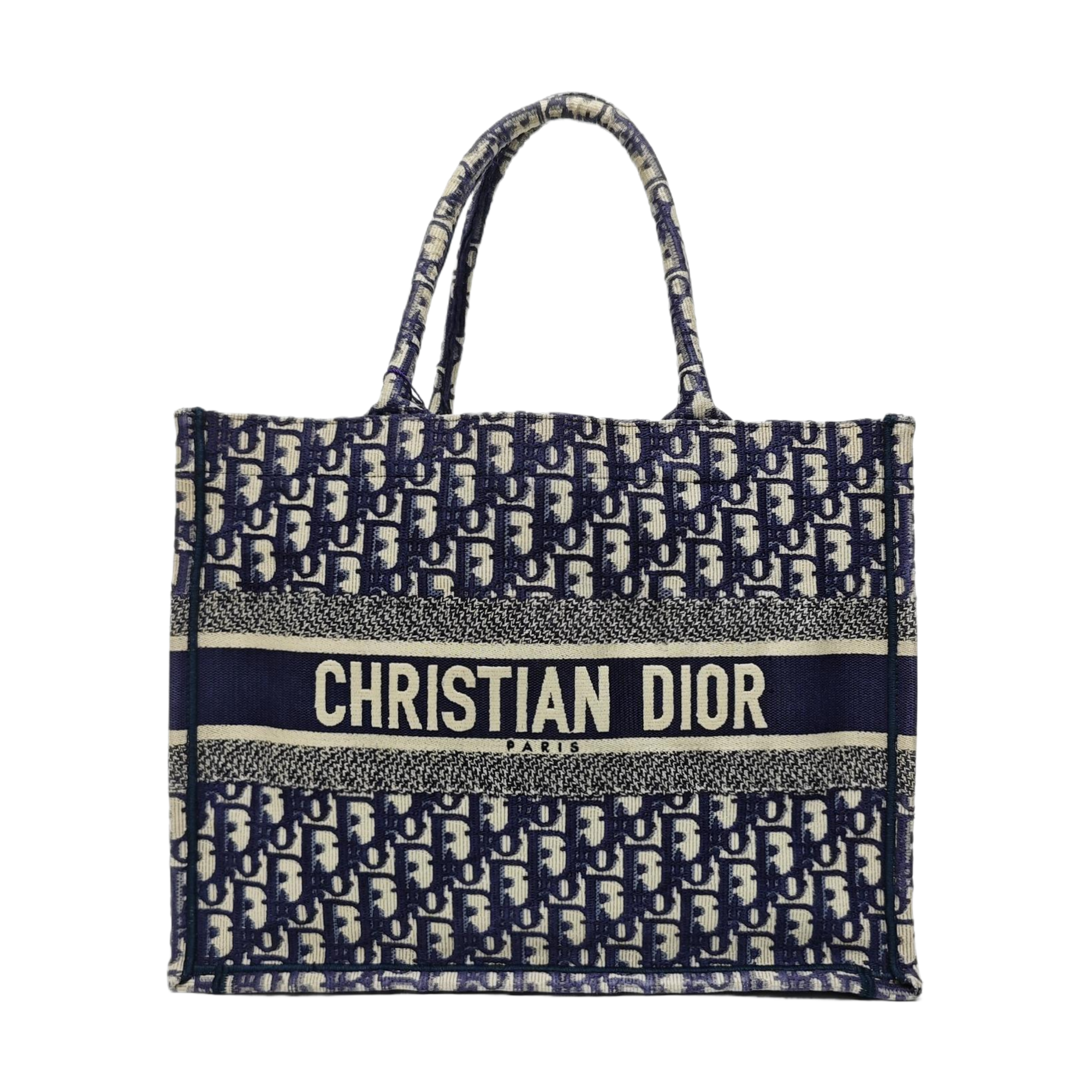 Book Tote Medium Oblique Canvas Blue