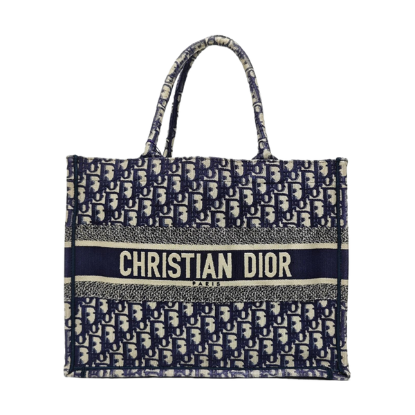 Book Tote Medium Oblique Canvas Blue