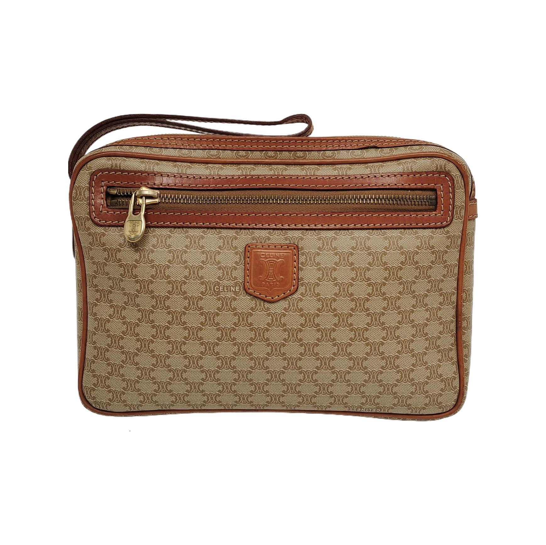 Authenticated pre-owned  MACADAM CLUTCHES Coated Canvas Beige - Clutch at Looply
