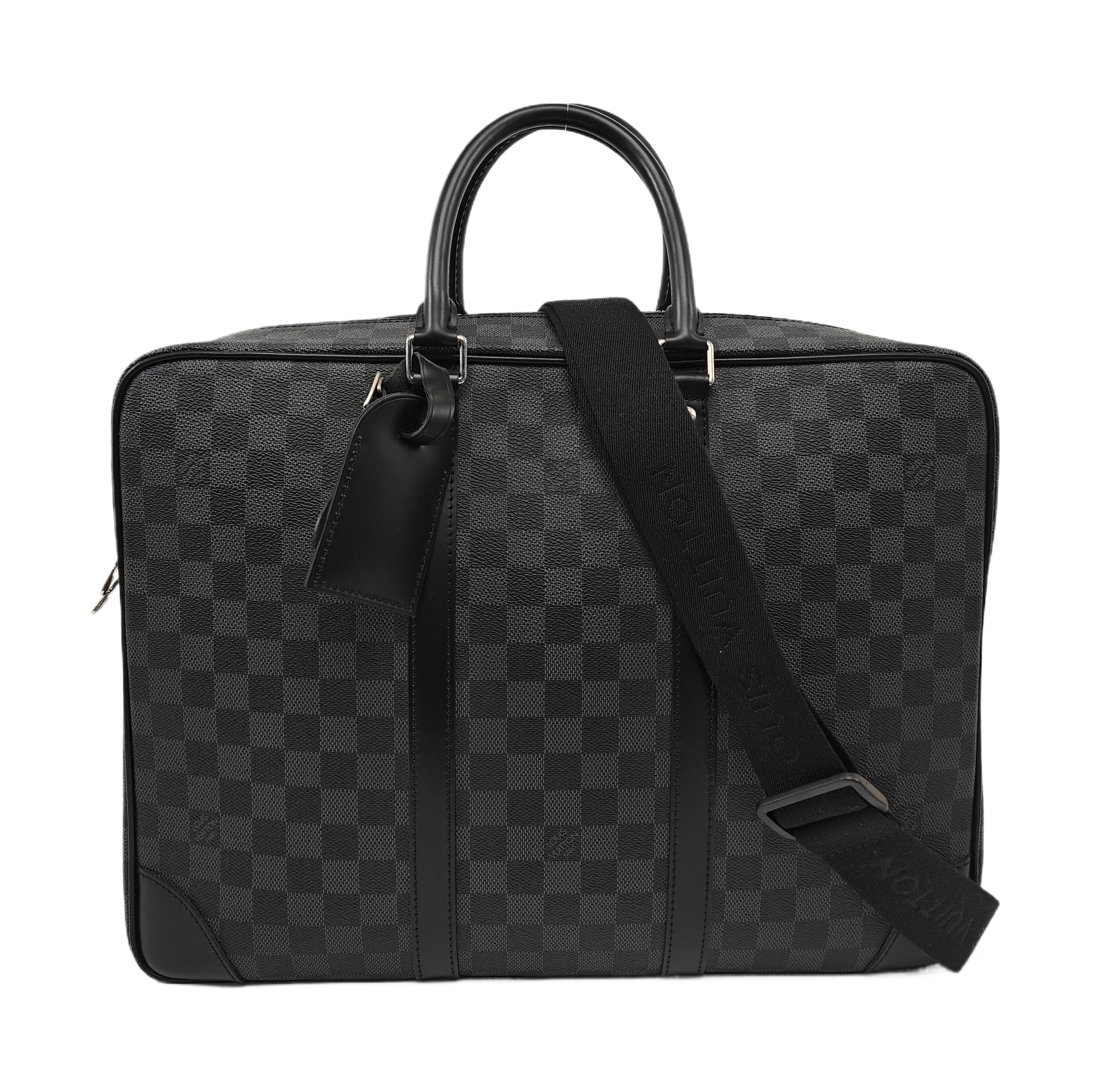 Damier Graphite Coated Canvas Shoulder Bag Gray