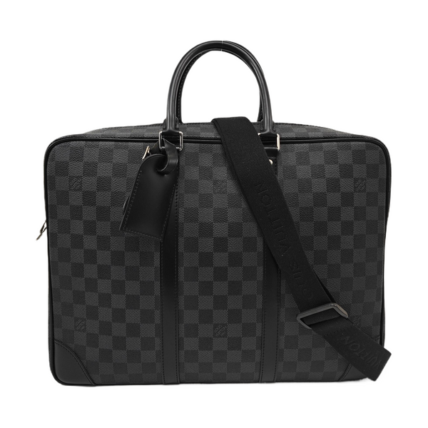 Damier Graphite Coated Canvas Shoulder Bag Gray
