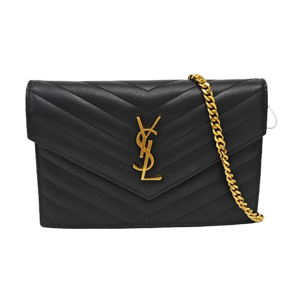 MONOGRAM WOC Chevron Calfskin Black
