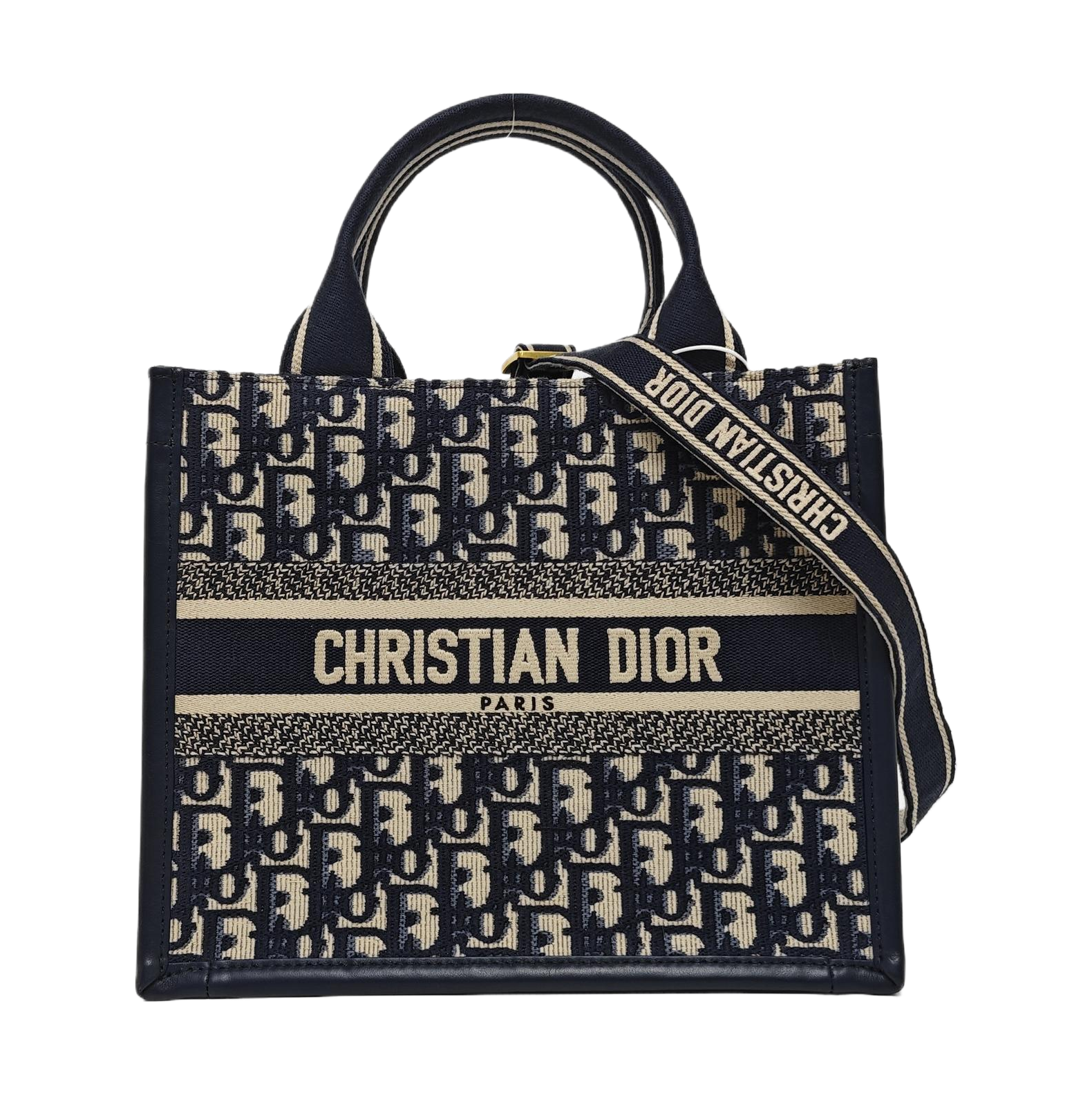Book Tote Small Oblique Canvas Blue