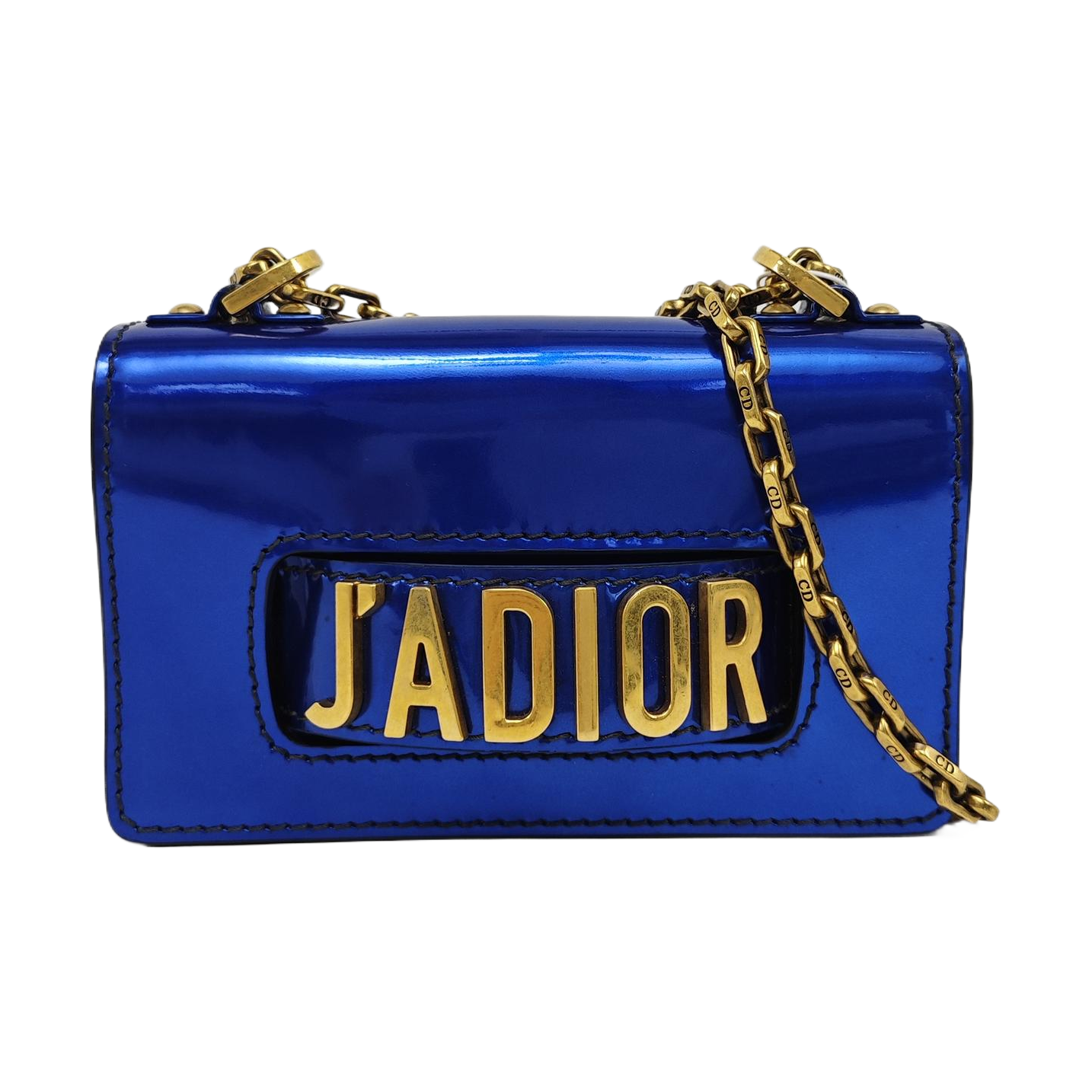 Authenticated pre-owned  J'adior Patent Leather Blue - Shoulder Bag at Looply