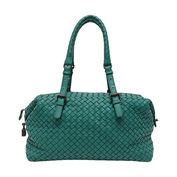 Lambskin Top Handle Bag Green