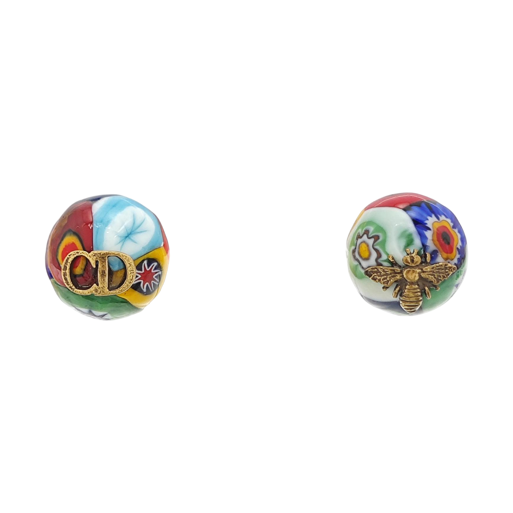 Dior Tribales Metal Multicolor Stud Earrings
