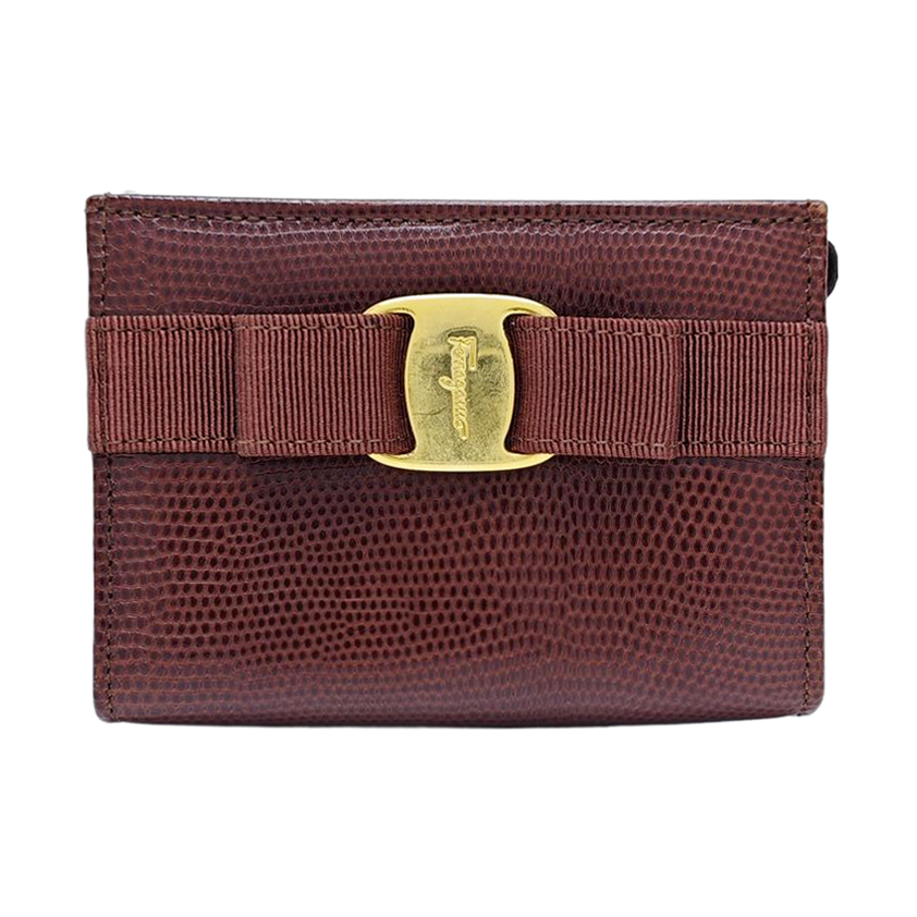 Ginny Calfskin Brown Coin Purse