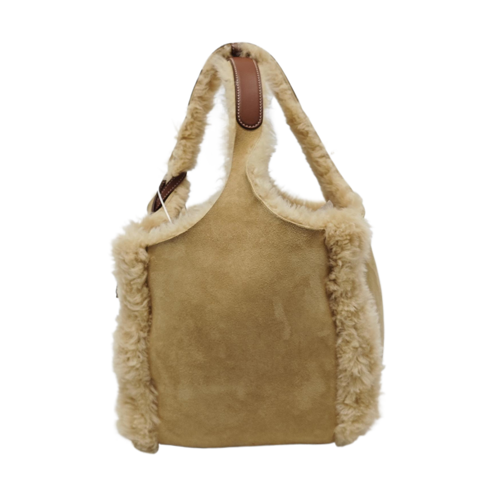 Sheepskin Bucket Bag Brown