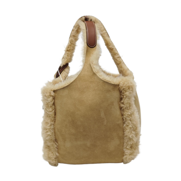 Sheepskin Bucket Bag Brown