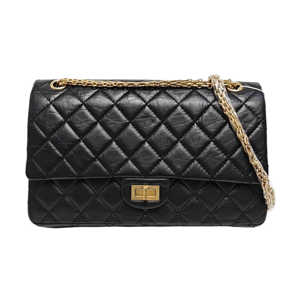 2.55 227 (jumbo) Quilted Calfskin Black