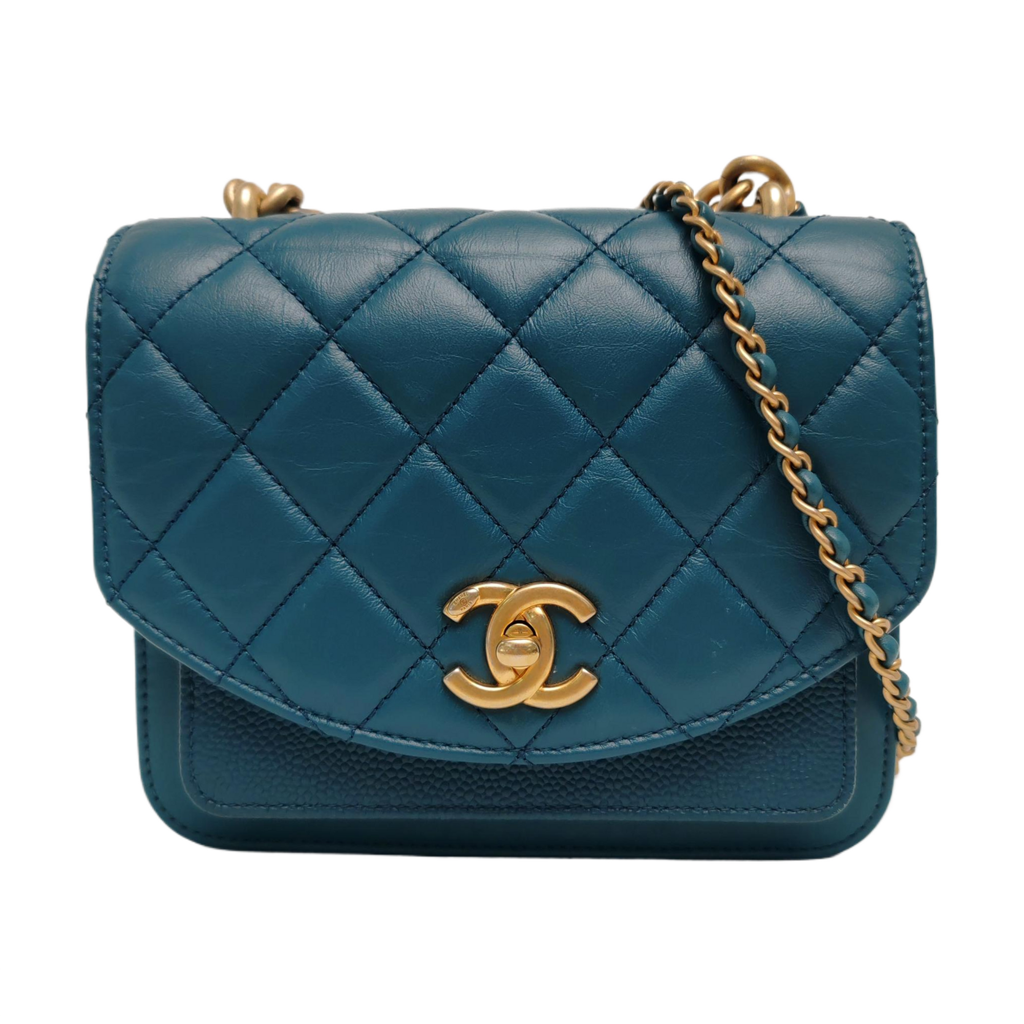 Quilted Calfskin Blue