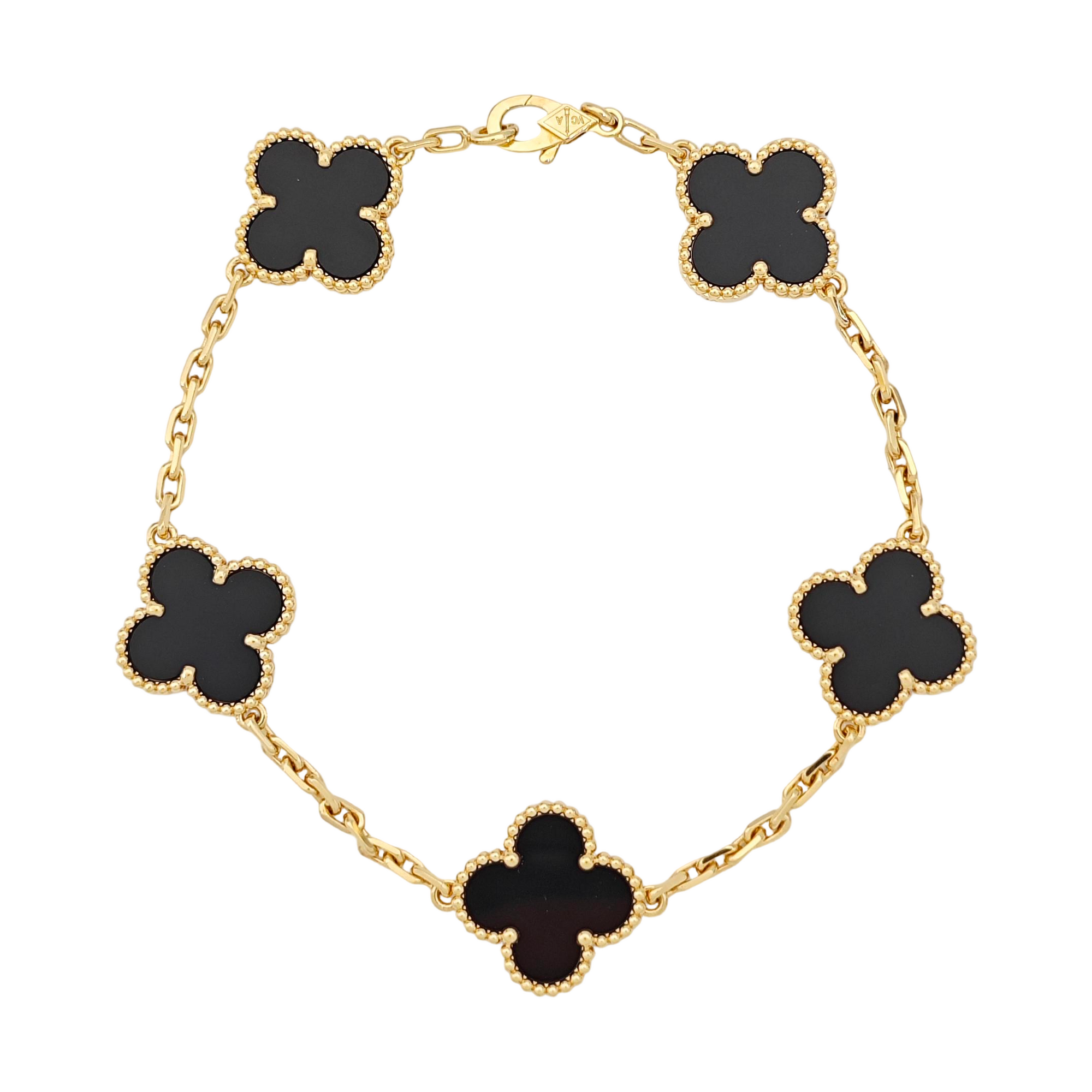 Vintage Alhambra 18k Gold Bracelet