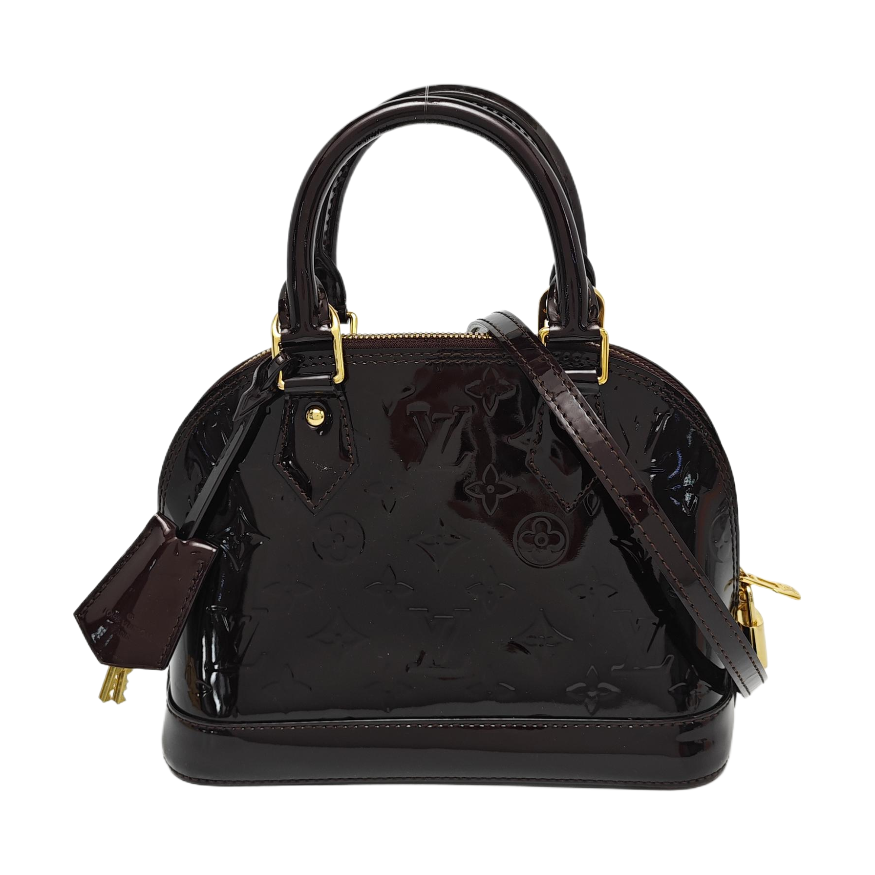 Authenticated pre-owned  ALMA BB Patent Leather Burgundy - Shoulder Bag at Looply