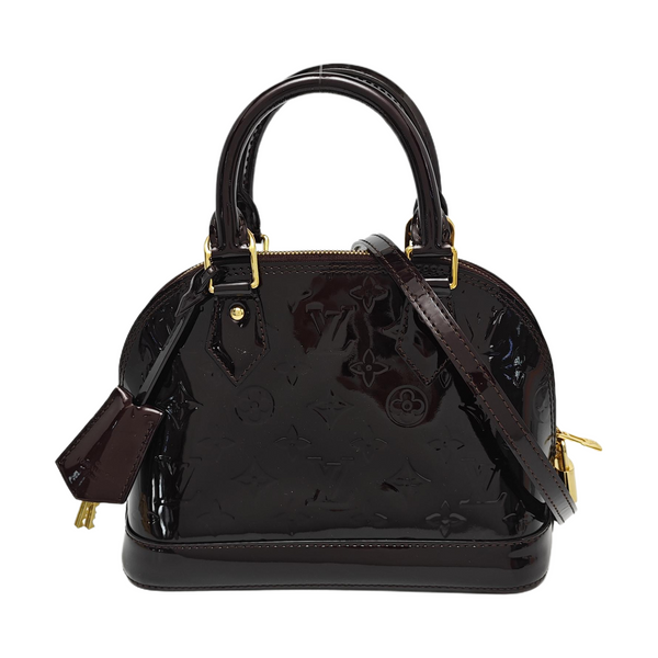 Authenticated pre-owned  ALMA BB Patent Leather Burgundy - Shoulder Bag at Looply