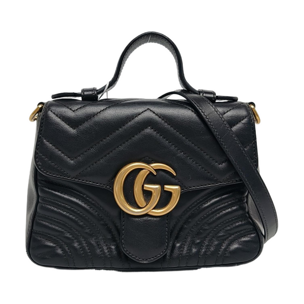 GG Marmont Mini Quilted Calfskin Black