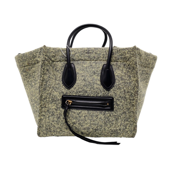Authenticated pre-owned  LUGGAGE Felt Green - Top Handle Bag at Looply
