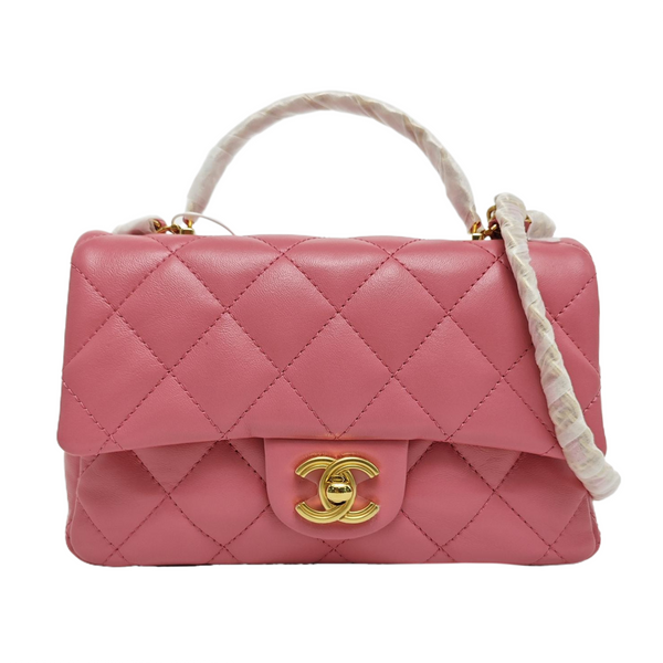 CLASSIC FLAP Small Quilted Lambskin Pink