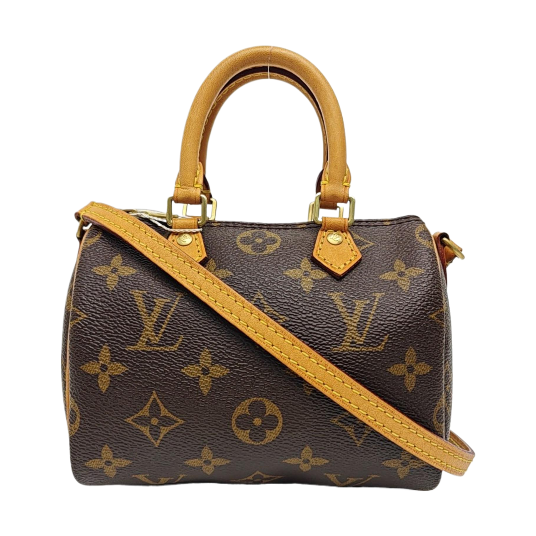 SPEEDY Nano Monogram Coated Canvas Brown
