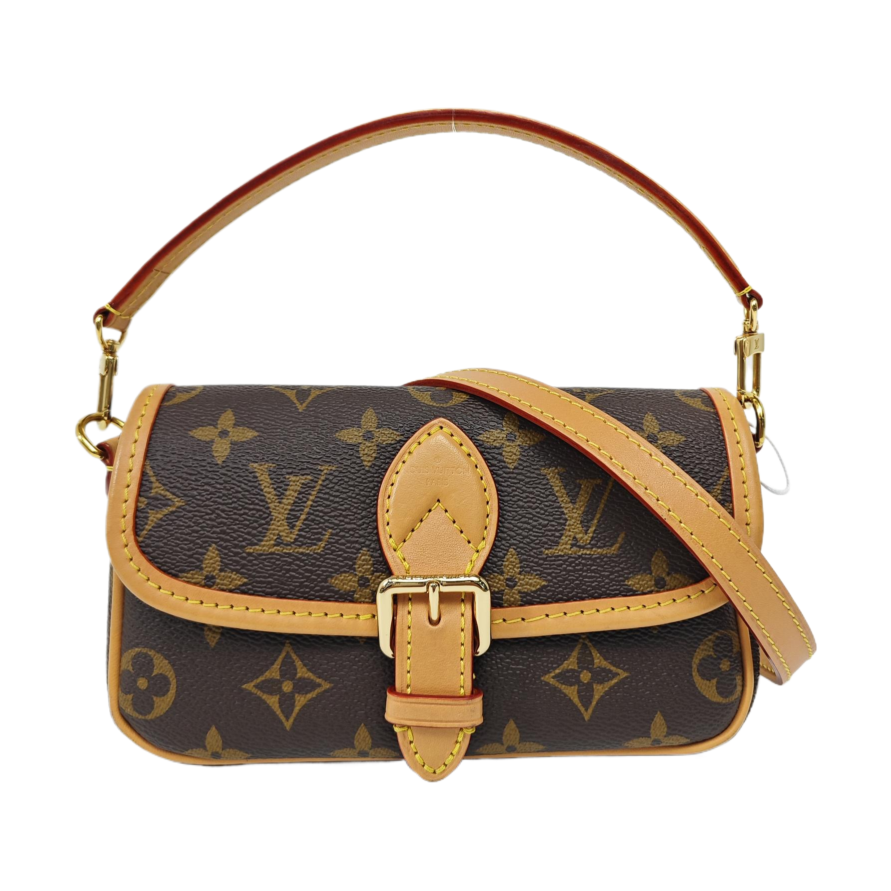 DIANE Nano Monogram Coated Canvas Brown