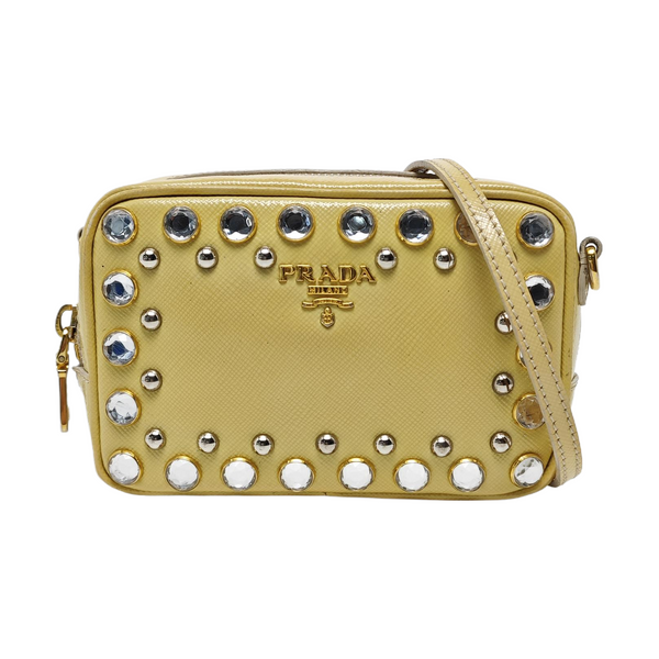 Vitello Phenix Camera Bag Saffiano Calfskin Yellow