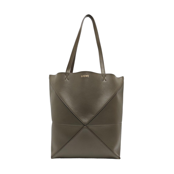 Puzzle Fold Medium Quilted Calfskin Green