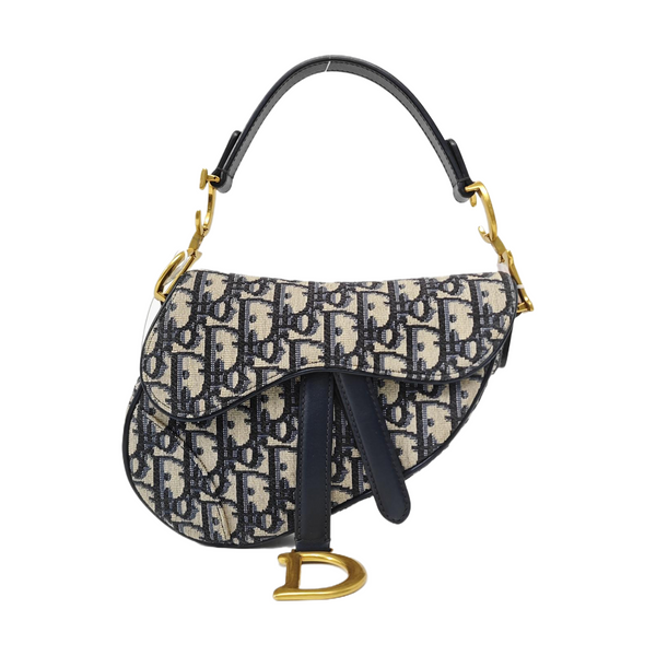 Saddle Mini Oblique Canvas Blue