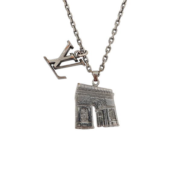 LV ARC Metal Silver Necklace