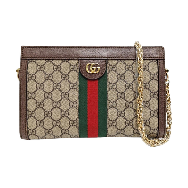 Ophidia Small Monogram Coated Canvas Beige