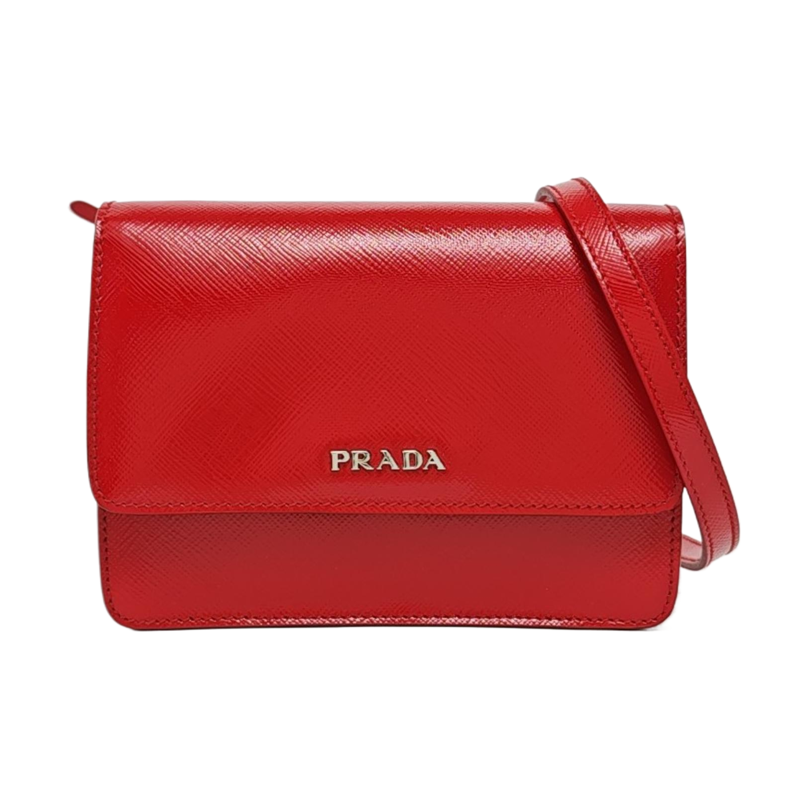 Patent Leather Shoulder Bag Red
