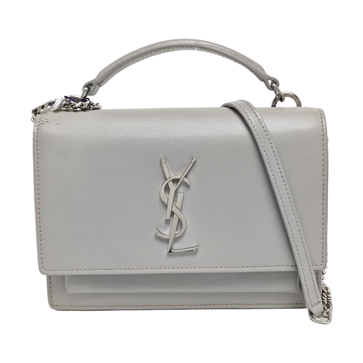 Authenticated pre-owned  SUNSET Calfskin Gray - Crossbody Bag at Looply