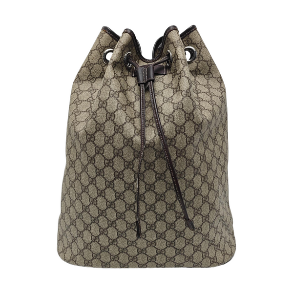 Monogram Coated Canvas Backpack Beige
