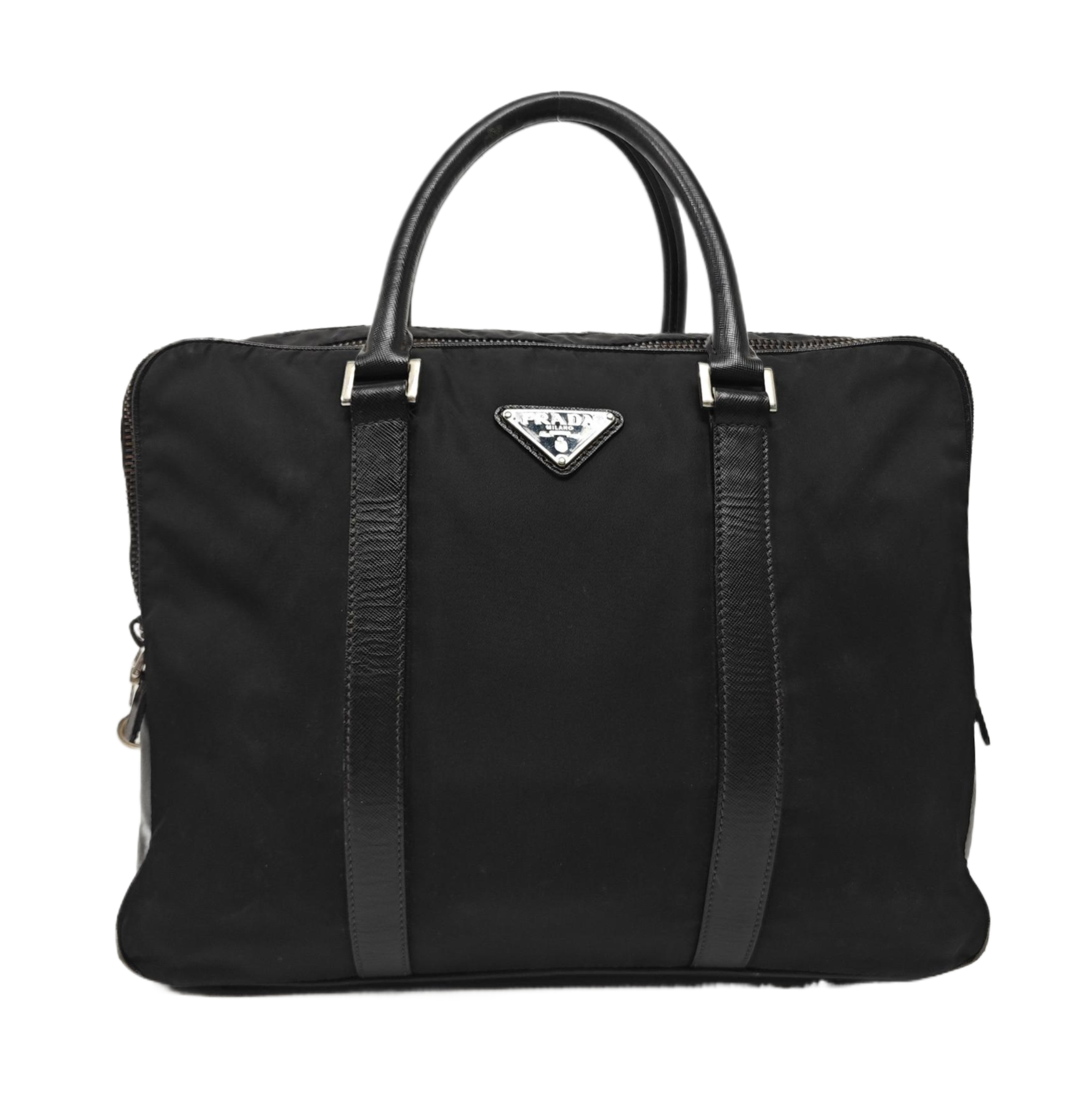 Nylon Top Handle Bag Black