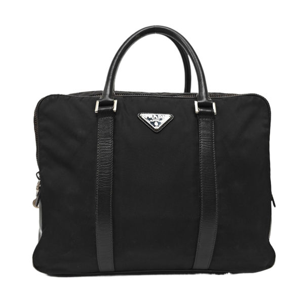 Nylon Top Handle Bag Black