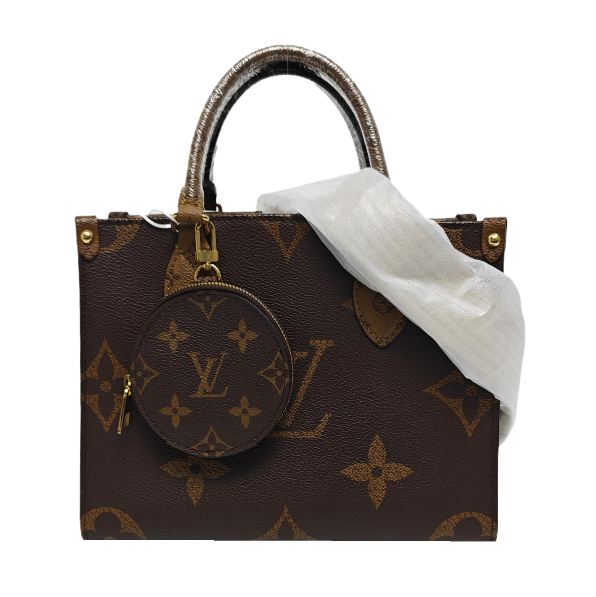 ONTHEGO PM Monogram Coated Canvas Brown