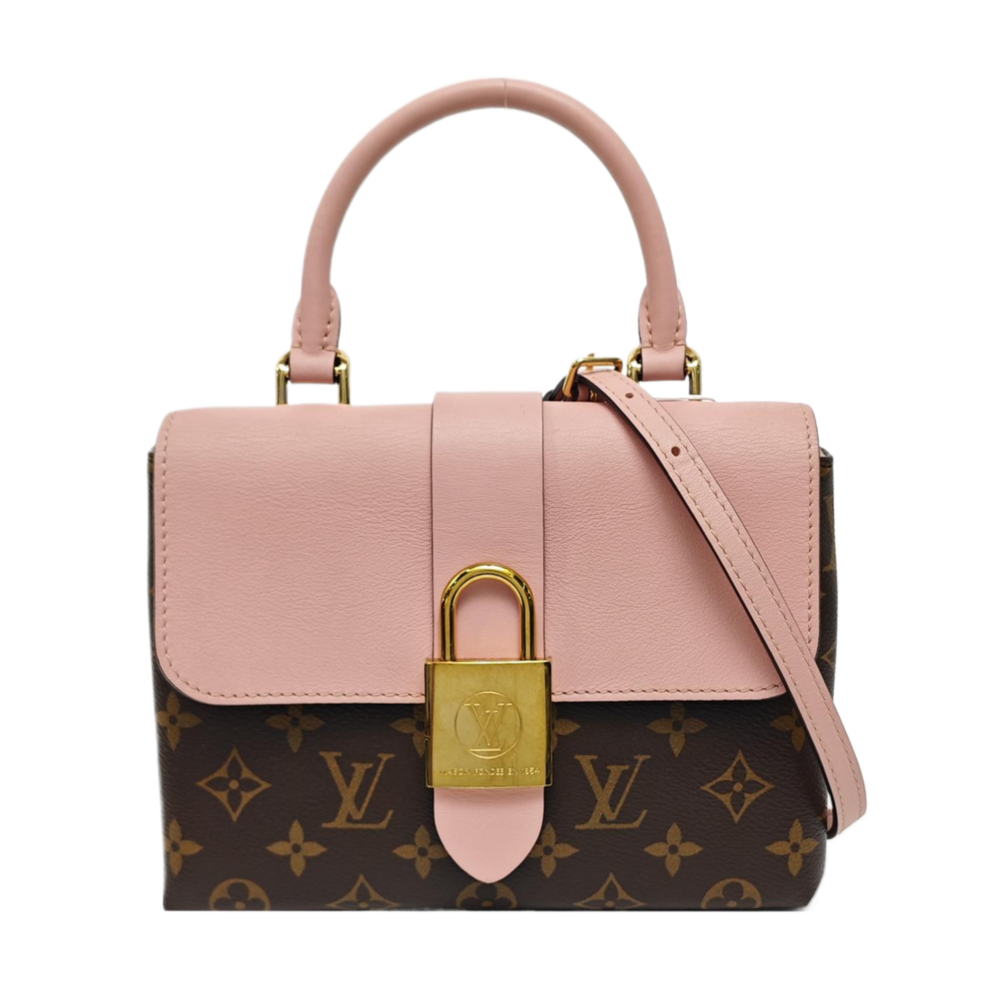 Authenticated pre-owned  LOCKY BB Monogram Coated Canvas Pink - Shoulder Bag at Looply